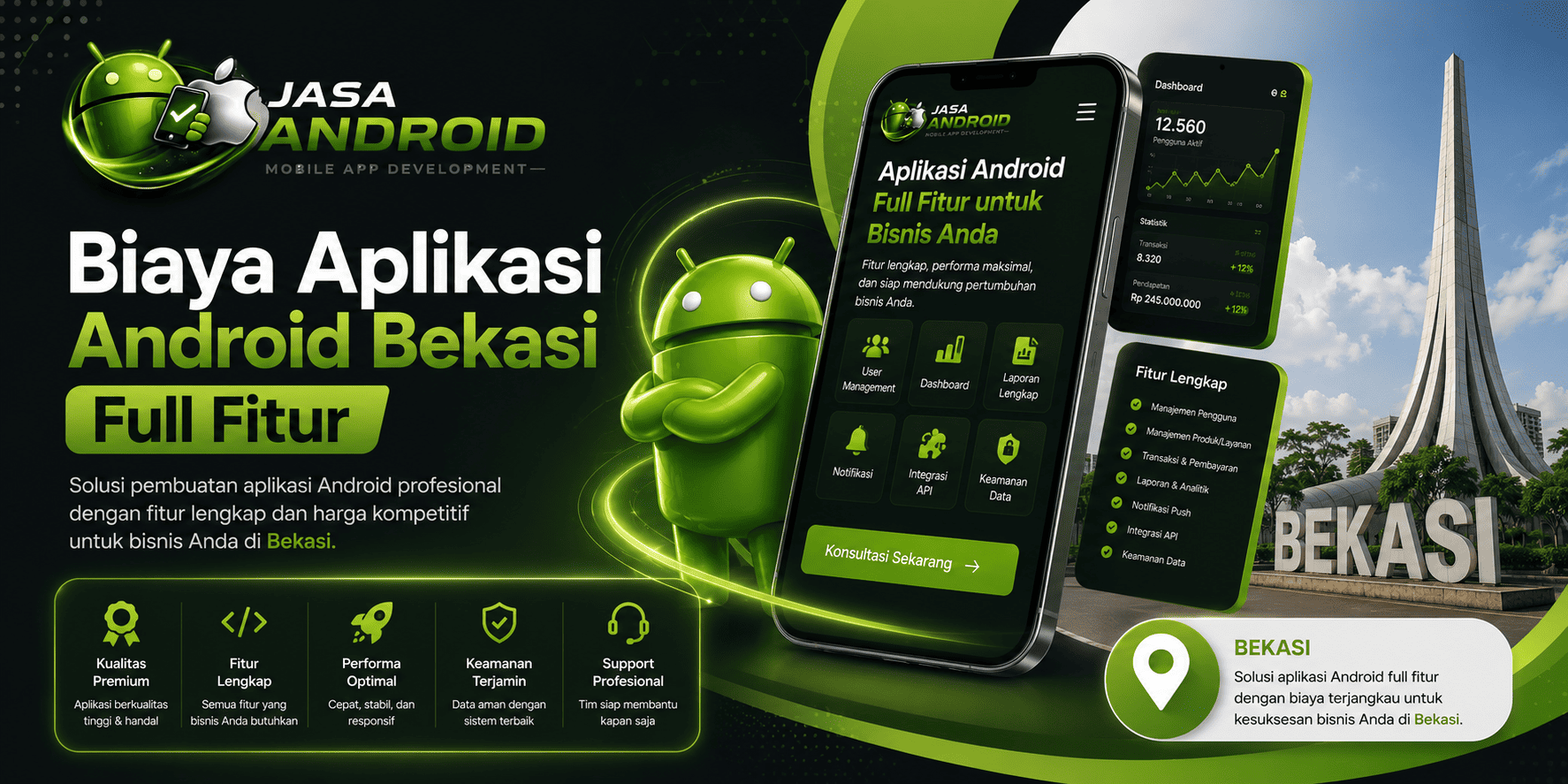 Biaya Aplikasi Android Bekasi Full Fitur untuk Solusi Bisnis Modern dan Profesional
